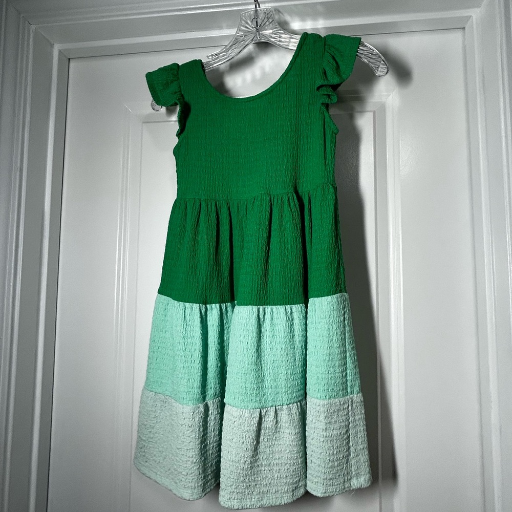 Bonnie‎ Jean Green and Mint Tiered Kids Dress